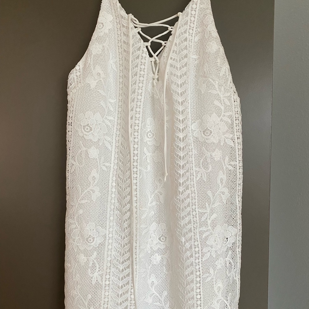 Astr white lace dress